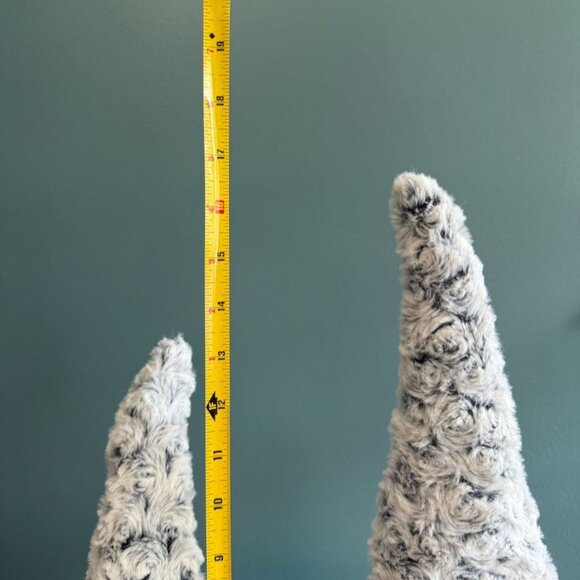 Mr & Mrs Gnome Plush Decoration Set 17" Tall Gray Winter Bean Bag Weighted Base - Picture 9 of 10